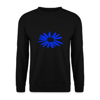 Flower blue - Unisex Sweatshirt - black - Front - Alina (178cm) & Michal (187cm)