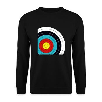 Target archery cutting - Unisex Sweatshirt - black - Front - Alina (178cm) & Michal (187cm)