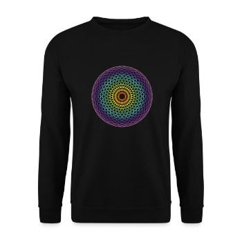 Torus Yantra - Unisex Pullover - Schwarz - Vorne - Alina (178cm) & Michal (187cm)
