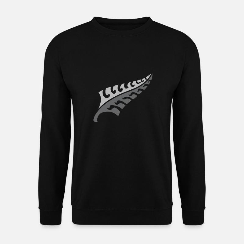 Jagged Neuer Silberfarn NEUSEELAND - Unisex Pullover - Schwarz