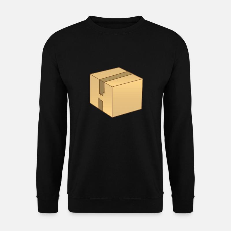 Simple brown Cardboard box - Unisex Sweatshirt - black