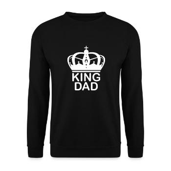 Cadeau roi papa - Sweat-shirt Unisexe - noir - Devant - Alina (178cm) & Michal (187cm)