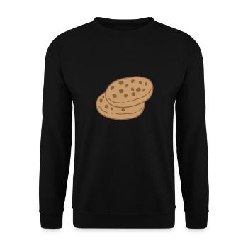süße braune Kekse - Unisex Pullover - Schwarz - Vorne - Alina (178cm) & Michal (187cm)
