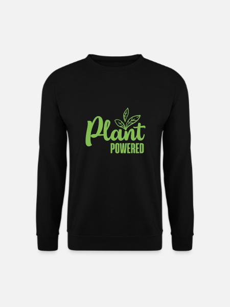 Plant Powered Vegan Geschenk - Unisex Pullover - Schwarz