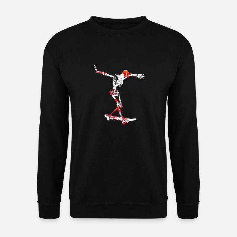 skelett skateboard blut - Unisex Pullover - Schwarz