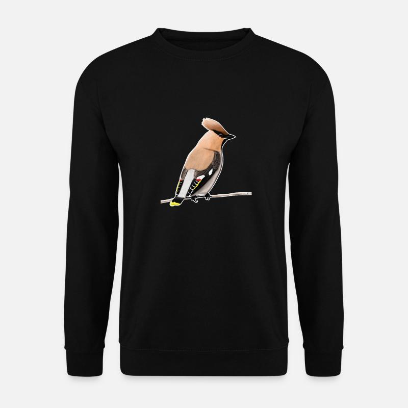 jz.birds Seidenschwanz Vogel Design - Unisex Pullover - Schwarz