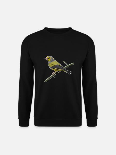 jz.birds Grünfink Vogel Design - Unisex Pullover - Schwarz