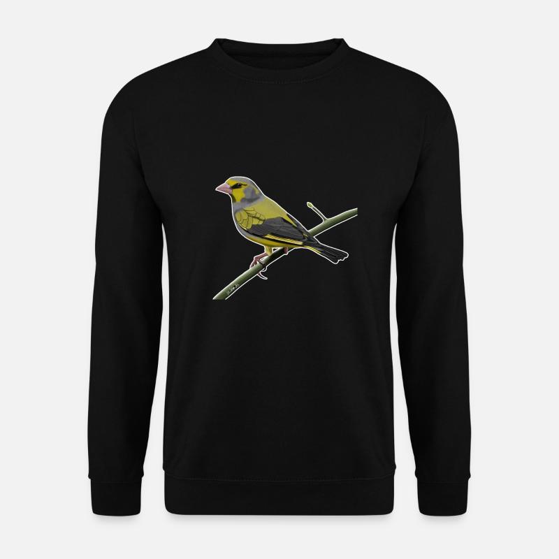 jz.birds Grünfink Vogel Design - Unisex Pullover - Schwarz