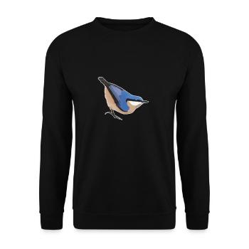 jz.birds nuthatch bird design - Unisex Sweatshirt - black - Front - Alina (178cm) & Michal (187cm)