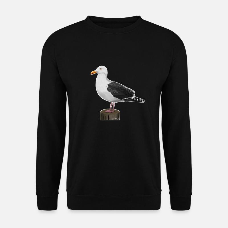 jz.birds Möwe Vogel Design - Unisex Pullover - Schwarz