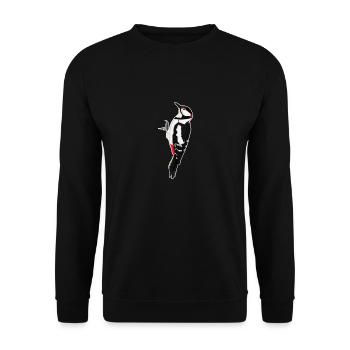 jz.birds woodpecker bird design - Unisex Sweatshirt - black - Front - Alina (178cm) & Michal (187cm)