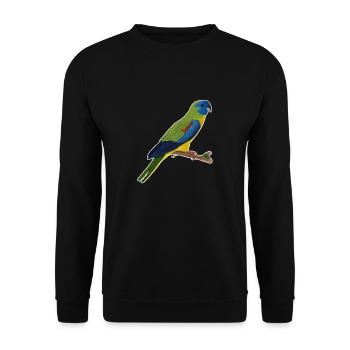 jz.birds parakeet bird design - Unisex Sweatshirt - black - Front - Alina (178cm) & Michal (187cm)