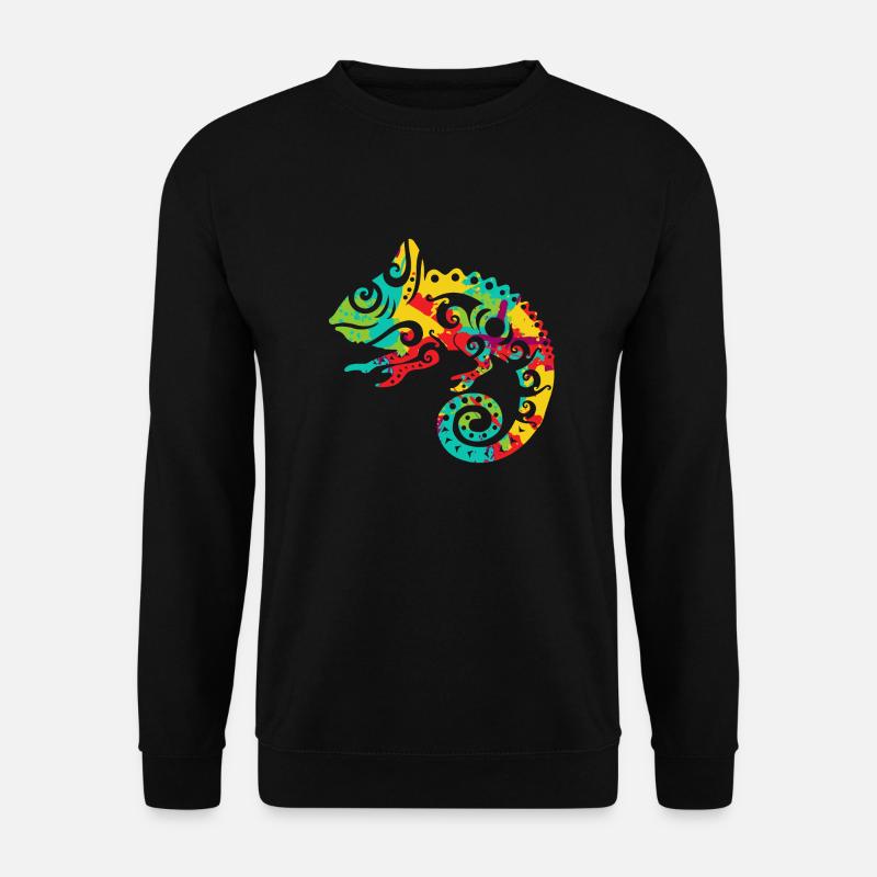 Chameleon Maori stil stam tatuering gåva idé - Unisextröja - svart