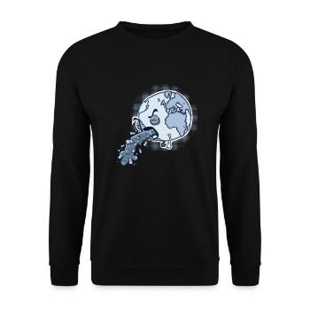 Too much money - Unisex Sweatshirt - black - Front - Alina (178cm) & Michal (187cm)