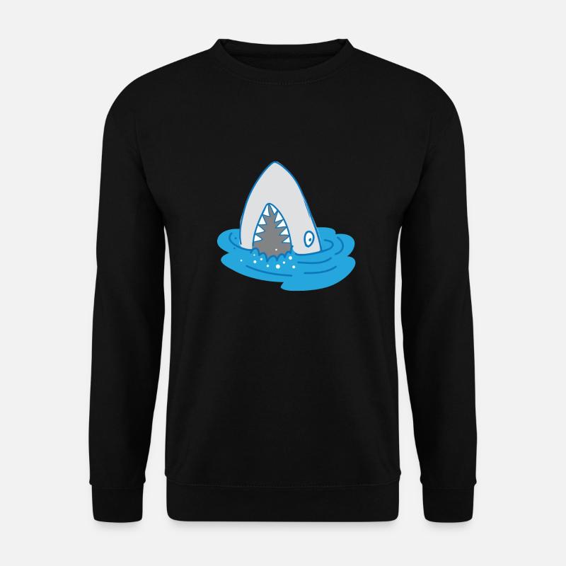 requin à bouche ouverte - Sweat-shirt Unisexe - noir