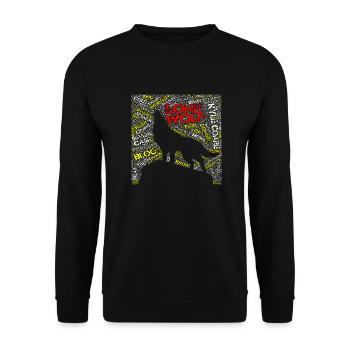 Lone Wolf - Unisex Sweatshirt - black - Front - Alina (178cm) & Michal (187cm)