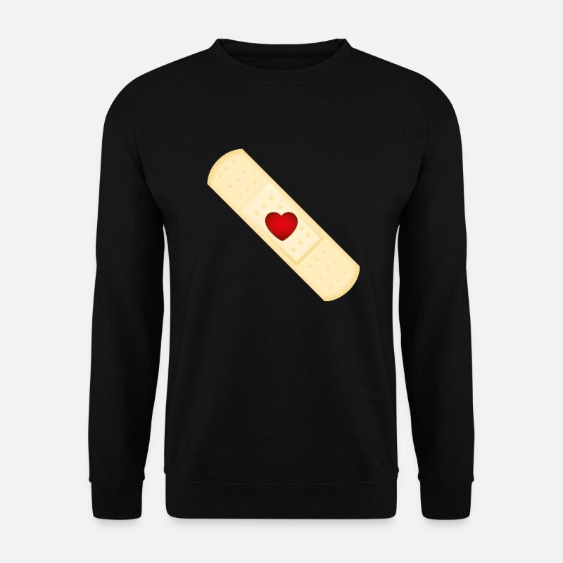 Smiley Plaster - Unisex Pullover - Schwarz