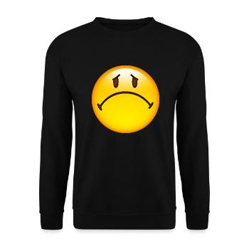Smiley Sad - Sweat-shirt Unisexe - noir - Devant - Alina (178cm) & Michal (187cm)
