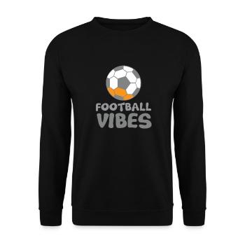 Football vibes avec ballon de foot - Sweat-shirt Unisexe - noir - Devant - Alina (178cm) & Michal (187cm)