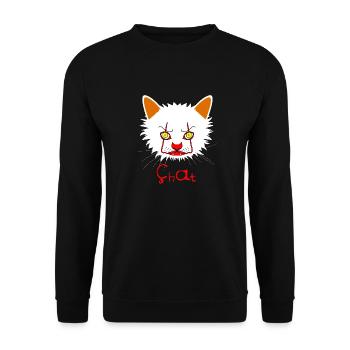 ÇhAt - Jeux de Mots - Francois Ville - Sweat-shirt Unisexe - noir - Devant - Alina (178cm) & Michal (187cm)