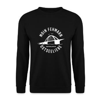 Fehmarn Sonneninsel Ostsee - Unisex Pullover - Schwarz - Vorne - Alina (178cm) & Michal (187cm)