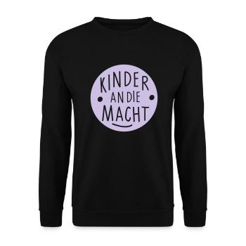 Kinder an die Macht - Unisex Pullover - Schwarz - Vorne - Alina (178cm) & Michal (187cm)