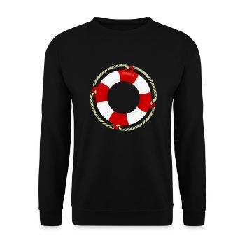 Lifebuoy / Life Bouy (DDP) - Unisex Sweatshirt - black - Front - Alina (178cm) & Michal (187cm)