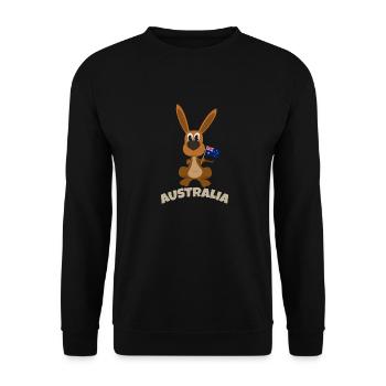 Drapeau de kangourou d'Australie L'idée de cadeau de l'Australie - Sweat-shirt Unisexe - noir - Devant - Alina (178cm) & Michal (187cm)