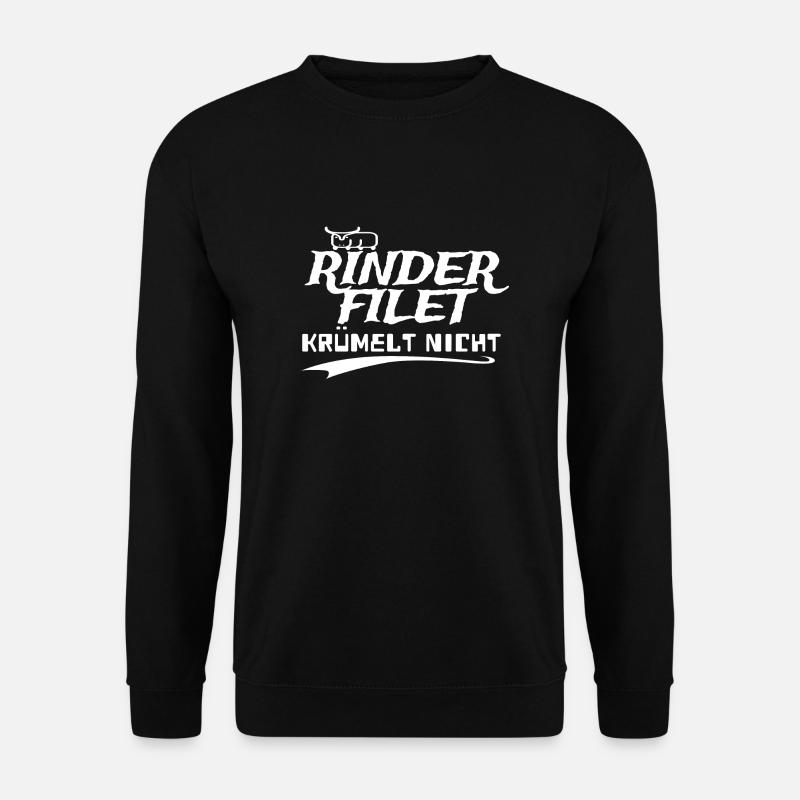 Rinderfilet krümelt nicht - Unisex Pullover - Schwarz