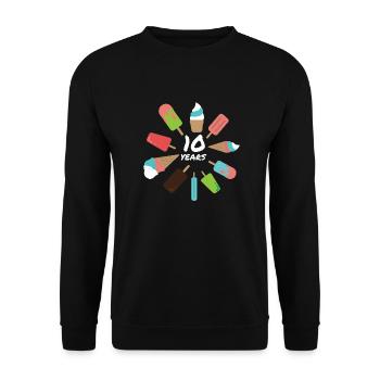 Birthday 10 Years 10th Birthday Ice Gift - Unisex Sweatshirt - black - Front - Alina (178cm) & Michal (187cm)