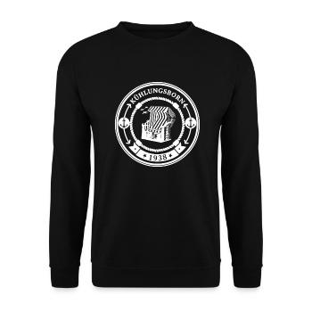 Kühlungsborn mit Strandkorb Andenken Geschenk - Unisex Pullover - Schwarz - Vorne - Alina (178cm) & Michal (187cm)