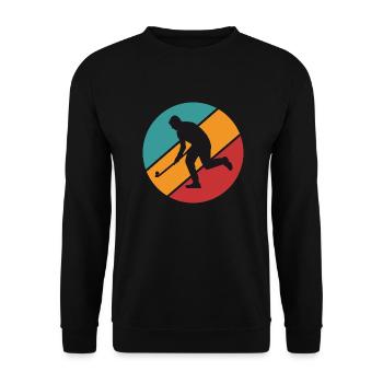 hockey player - Unisex Sweatshirt - black - Front - Alina (178cm) & Michal (187cm)