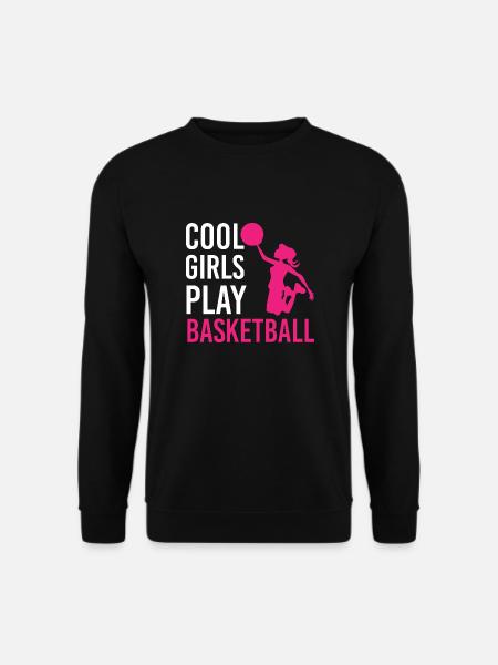 Basketball Cool Girls play Basketball Geschenk - Unisex Pullover - Schwarz