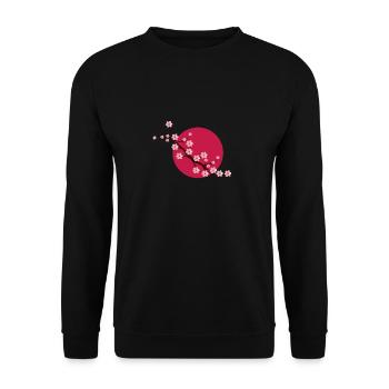 Romantic sakura - Unisex Sweatshirt - black - Front - Alina (178cm) & Michal (187cm)