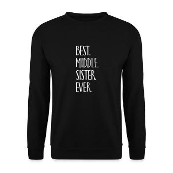 Meilleur cadeau de sœur du monde - Sweat-shirt Unisexe - noir - Devant - Alina (178cm) & Michal (187cm)