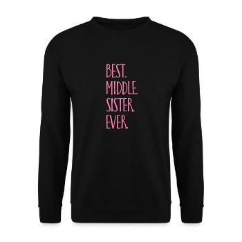 Meilleur cadeau de sœur du monde - Sweat-shirt Unisexe - noir - Devant - Alina (178cm) & Michal (187cm)