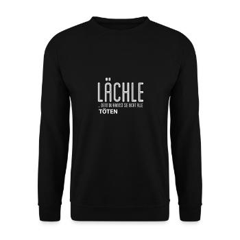 Souris ! . . . Parce que tu ne peux pas tuer tout le monde. - Sweat-shirt Unisexe - noir - Devant - Alina (178cm) & Michal (187cm)