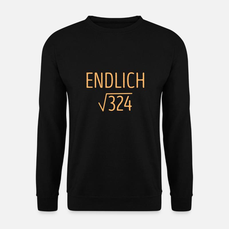 Endlich 18 Jahre Geburtstag Geschenk - Unisex Pullover - Schwarz