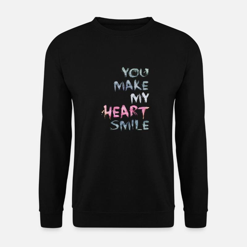 You make my heart smile - Unisex Pullover - Schwarz