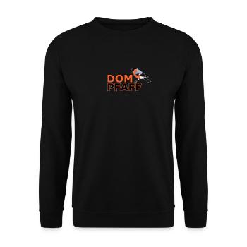 Gemalter Dompfaff Vogel Tier Design Illustration - Unisex Pullover - Schwarz - Vorne - Alina (178cm) & Michal (187cm)