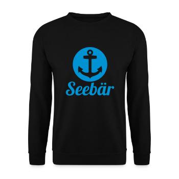 Seebär - Unisex Pullover - Schwarz - Vorne - Alina (178cm) & Michal (187cm)