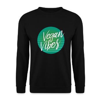 Vegan Vibes - Unisex Pullover - Schwarz - Vorne - Alina (178cm) & Michal (187cm)