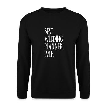 Best Wedding Planner Ever Hochzeit Geschenk - Unisex Pullover - Schwarz - Vorne - Alina (178cm) & Michal (187cm)