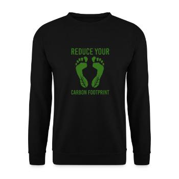 Klimawandel Change Reduce Your Carbon Footprint - Unisex Pullover - Schwarz - Vorne - Alina (178cm) & Michal (187cm)