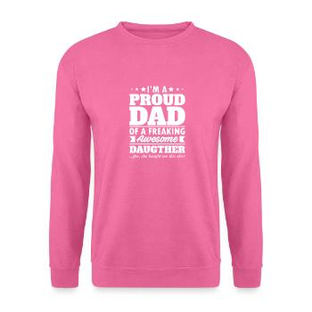 Père et fille - Sweat-shirt Unisexe - rose - Devant