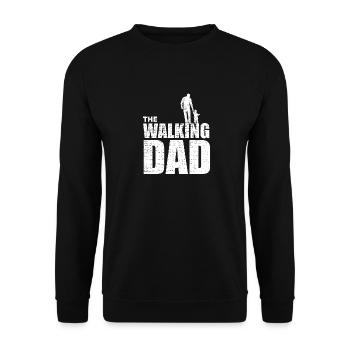 le papa qui marche, papa - Sweat-shirt Unisexe - noir - Devant - Alina (178cm) & Michal (187cm)