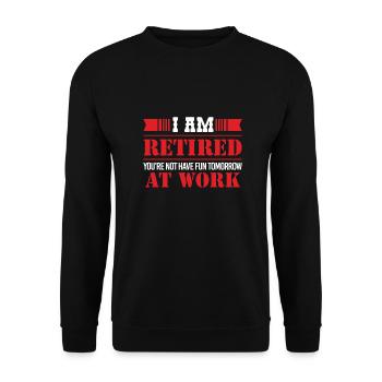 Retraite Je suis retraité Cadeau drôle - Sweat-shirt Unisexe - noir - Devant - Alina (178cm) & Michal (187cm)