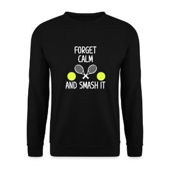 Funny tennis saying | Tennis player gifts - Unisex Sweatshirt - black - Front - Alina (178cm) & Michal (187cm)
