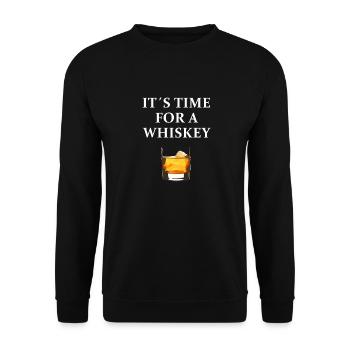 whiskey - Unisex Sweatshirt - black - Front - Alina (178cm) & Michal (187cm)
