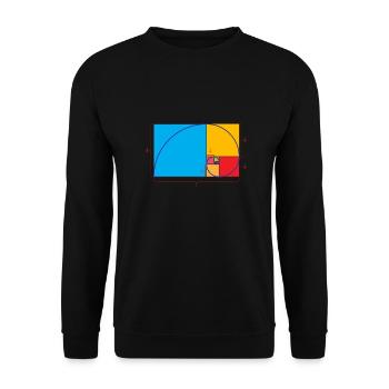 Symboles de mathématiques Spirale dorée Cadeau coloré - Sweat-shirt Unisexe - noir - Devant - Alina (178cm) & Michal (187cm)